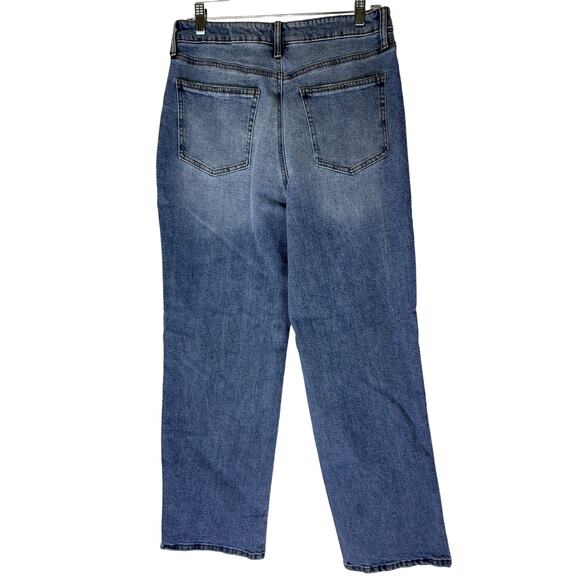 NWT BCBG Skater Straight Blue High Waisted Cotton Denim Jeans Pants Size 13/31 - Picture 4 of 9